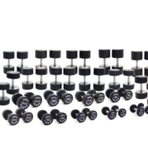 Body Power Pro Round Rubber Dumbbell Set - 2.5kg to 50kg (20 Pairs)