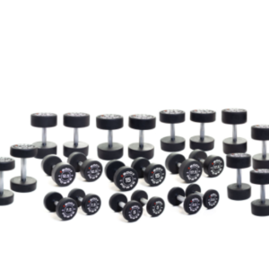 Body Power Pro Round Rubber Dumbbell Set - 2.5kg to 30kg (12 Pairs)